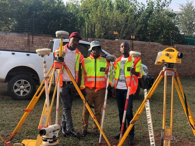 COGO professional survey team in Uganda